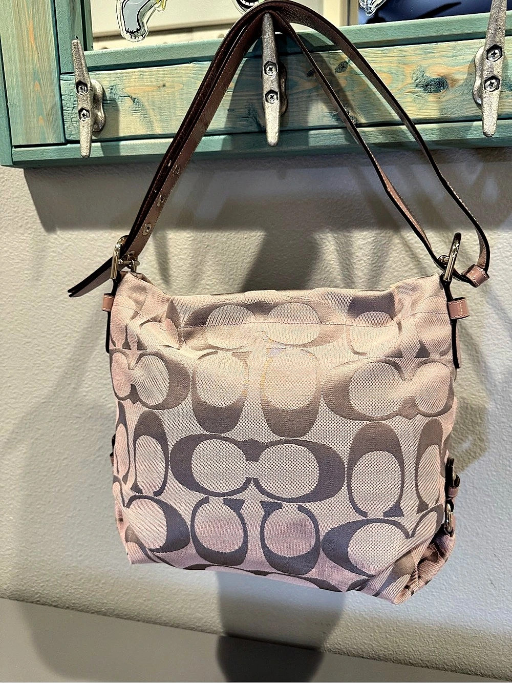 Coach Soho Signature Jacquard Hobo Bag Pink